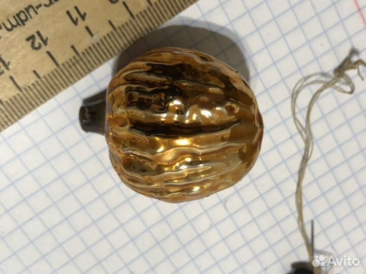 Новогодняя елочная игрушка орех времен СССР