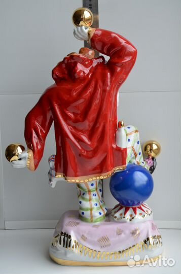 Статуэтка Клоун Цирк Вербилки Дулево