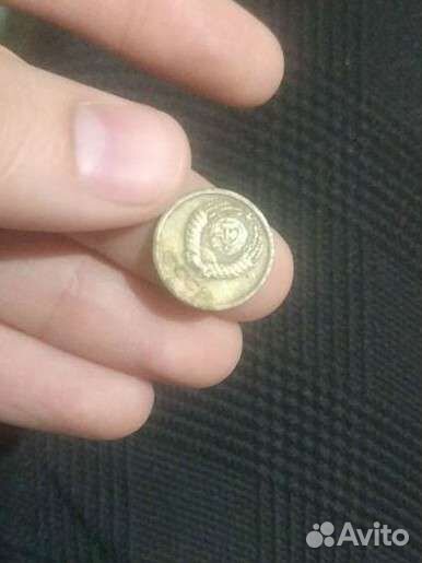 Монета СССР 1 копейка 1973 г без уступа