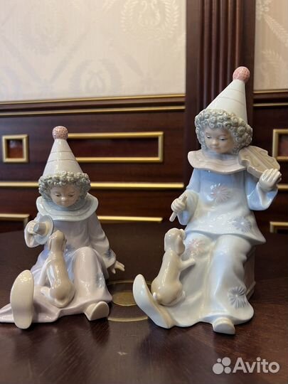 Фарфоровая фигурка девочка с собачкой