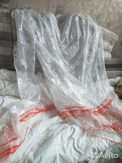 Шторы и тюль на люверсах бу