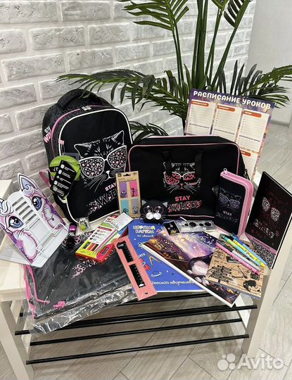 Школьный рюкзак усытый кот