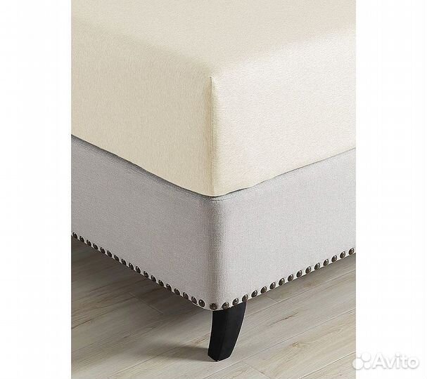 Простынь GoodNight Трикотаж 200х200х20 Бежевый на