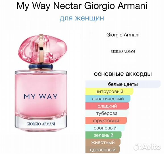 Духи My Way Nectar Giorgio Armani 90мл