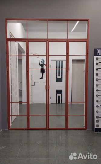 Стеклянные перегородки лофт