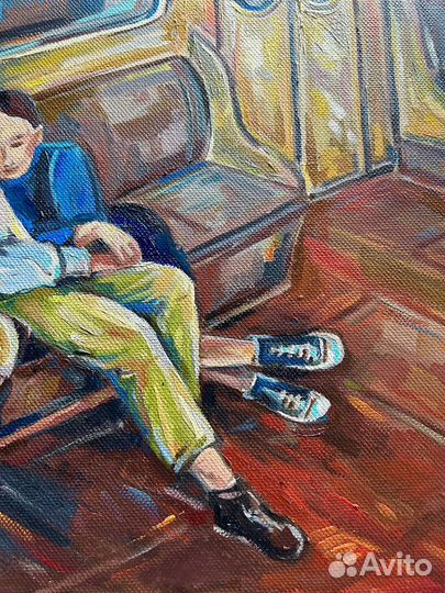 Картина маслом «Не прислоняться»