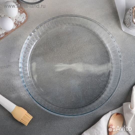 Набор круглой посуды из жаропрочного стекла для за