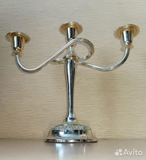 Подсвечники Queen Anne посеребрение с хранения