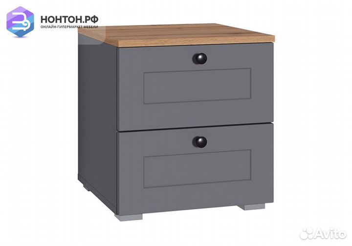 Тумба прикроватная Остин 16.152 серый графит / дуб
