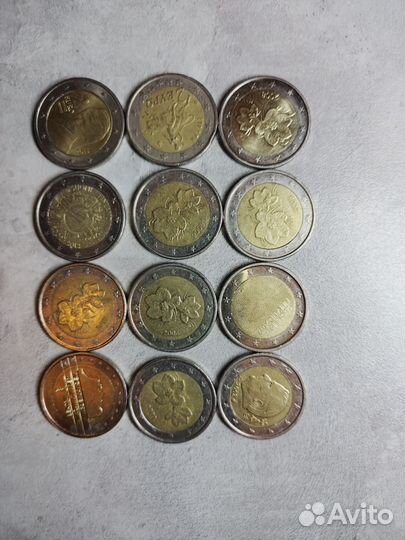 Подборка монет 1-2 евро Обмен
