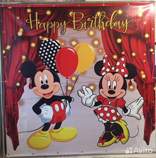 Баннеры, фотоозоны, пресс волл мультики