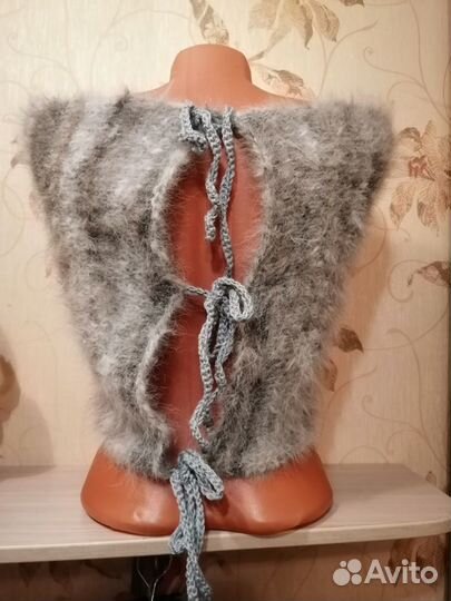 Связанный пояс из собачьей шерсти