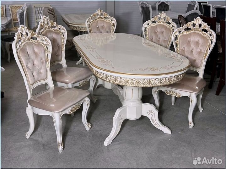 Кухонный стол раскладной белый