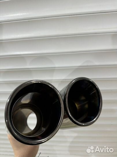 Насадки на глушители BMW G30 М5 2*90, черный хром