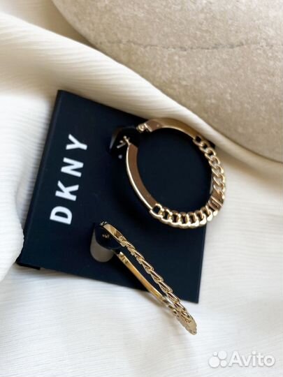 Новые серьги Dkny кольца цепи оригинал