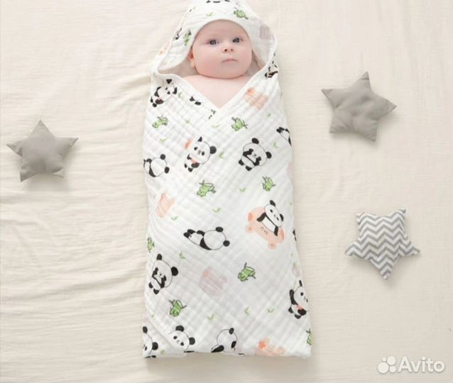 Муслиновые полотенца уголок для новорожденных