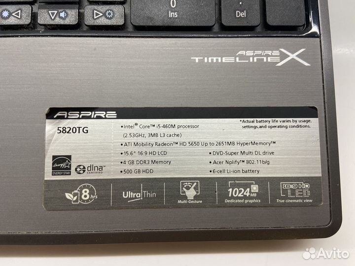 Ноутбук Acer Aspire Timeline X 5820tg