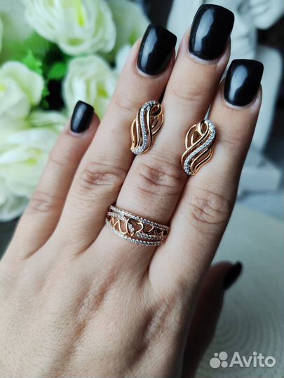 Серьги+ колечко