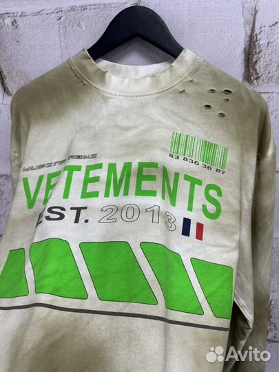 Лонгслив vetements hi speed (тренд 2025)