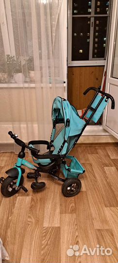 Велосипед коляска с ручкой