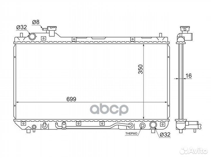 Радиатор Toyota Rav4 (Xa10) 97-00 TY0004102R Sat