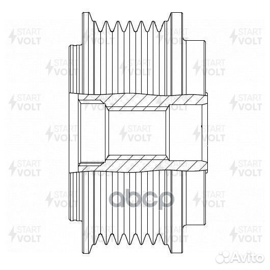 Шкив с обгонной муфтой генер. для а/м VAG Trans