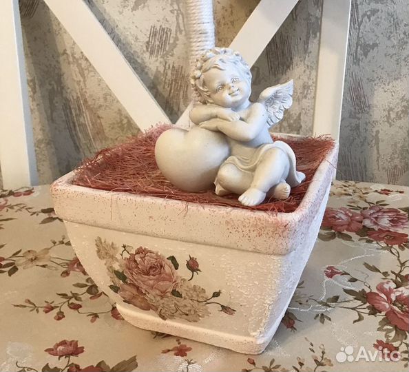 Сердце из атласных лент. Наnd made (ручная работа)