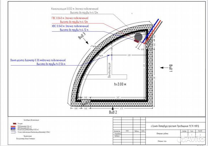 Обмер квартир и помещений любой сложности