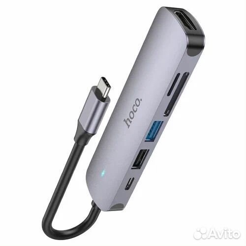 Type-C хаб 6в1 Card Reader хаб для MacBook