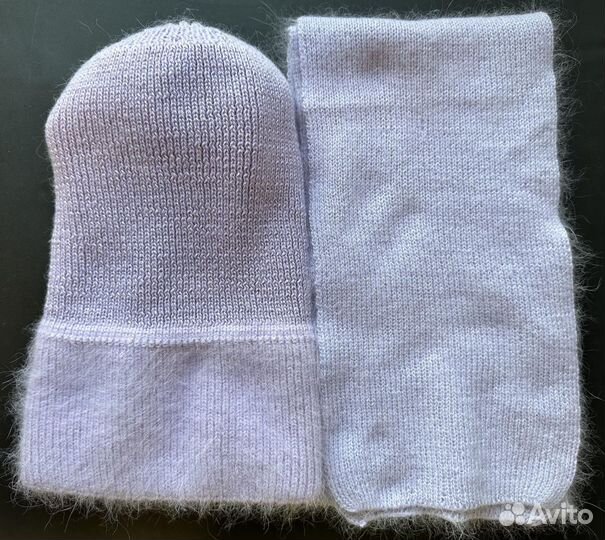 Шапка и шарф комплект женский