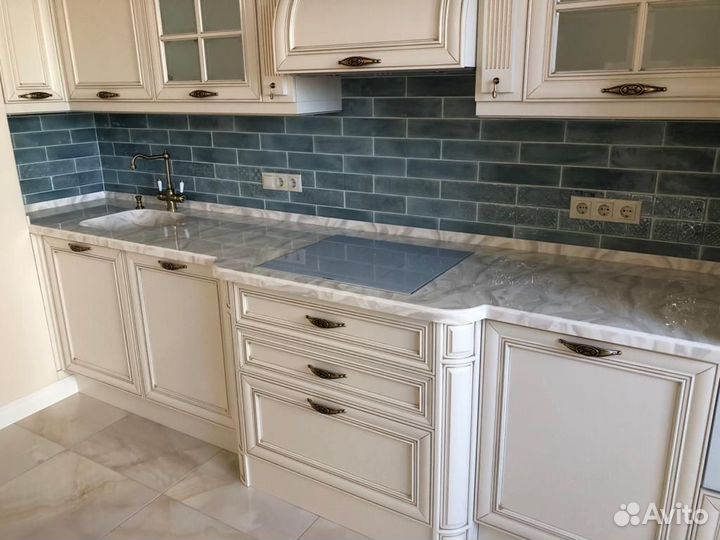 Каменная столешница (акрил, кварц)