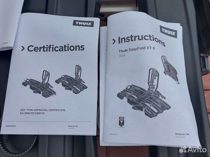 Велокрепление на фаркоп thule easyfold xt 3 934