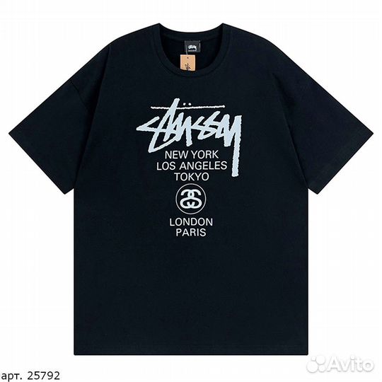 Футболка Stussy coursive M2 Чёрная