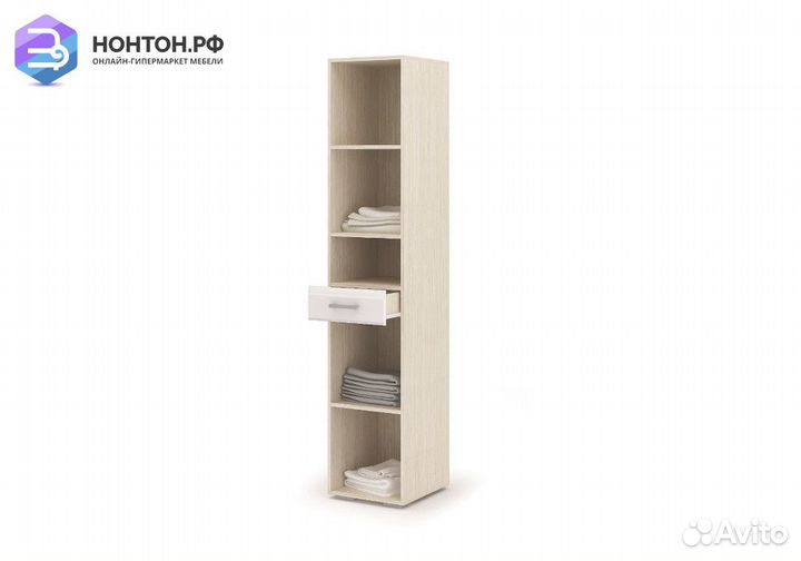 Пенал с ящиками Симба дуб белфорт / белый глянец