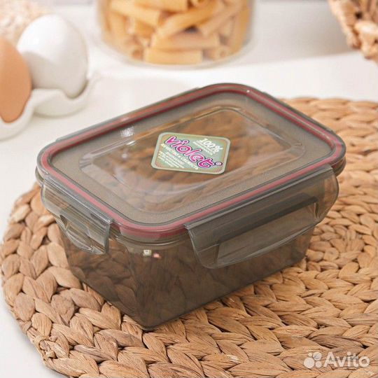 Контейнер герметичный прямоугольный Виолет, 800 мл