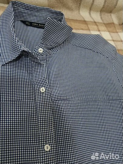 Рубашка в клетку женская Zara, размер S (44)