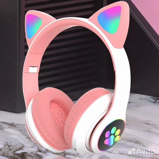 Детские беспроводные наушники с ушками (Новые)