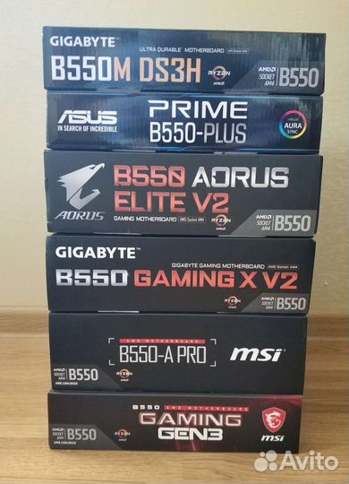 Материнские платы b550, новые, гарантия
