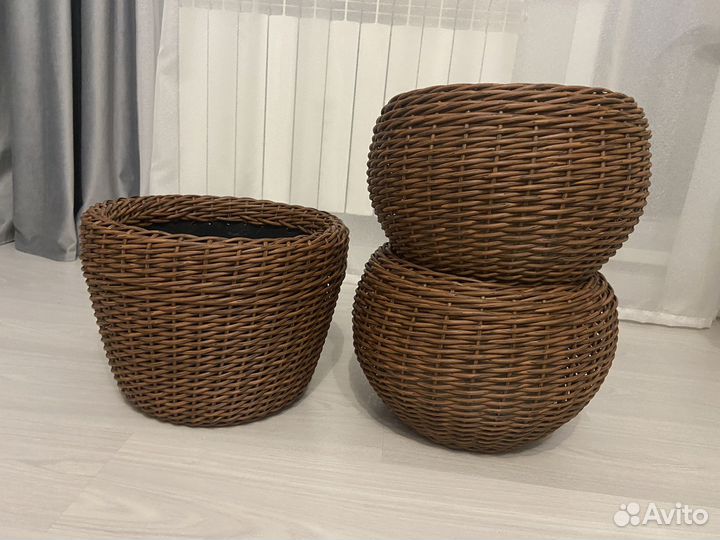 Кашпо из ротанга