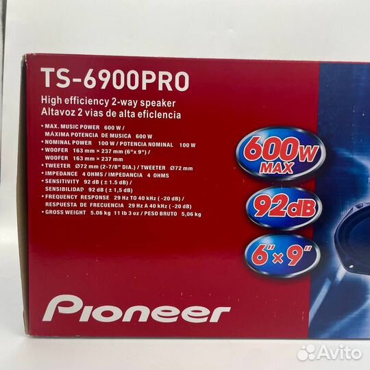 Динамики Pioneer ts 6900 pro овалы 6х9,600W