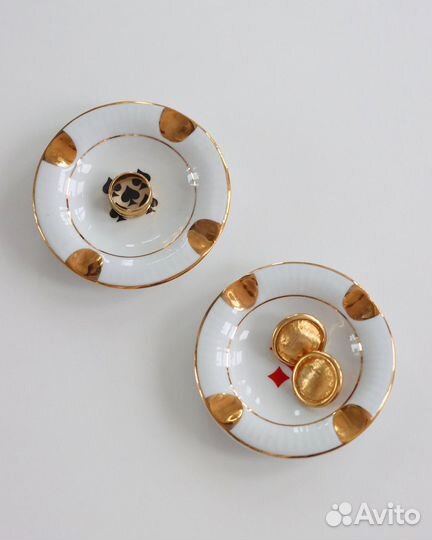 Пепельница бубны винтаж / игральные карты