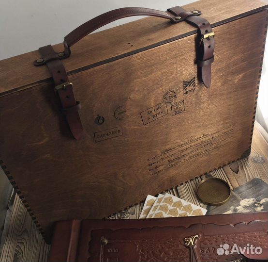 Фотоальбом кожаный на морскую тематику