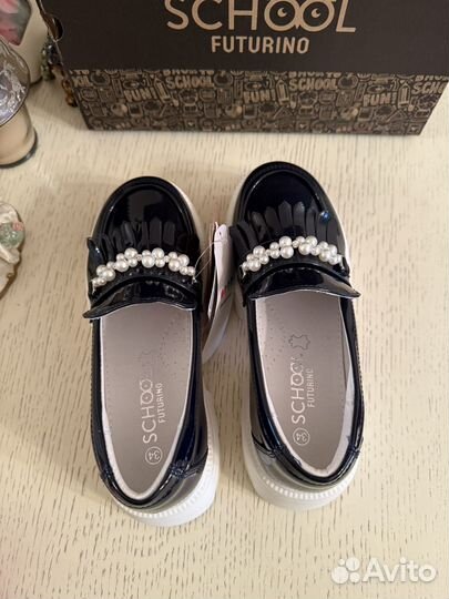 Новые школьные Лоферы для девочки Futurino р 34