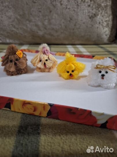 Собачки из пряжи