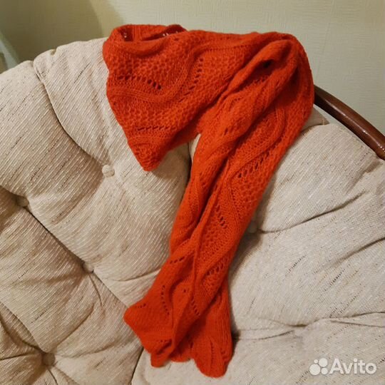 Шарф вязанный длинный женский