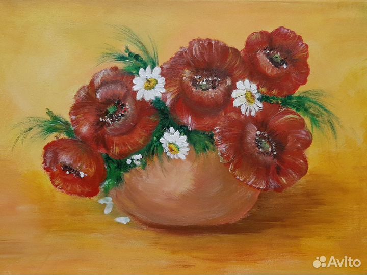 Маки (холст, акрил) 70*50