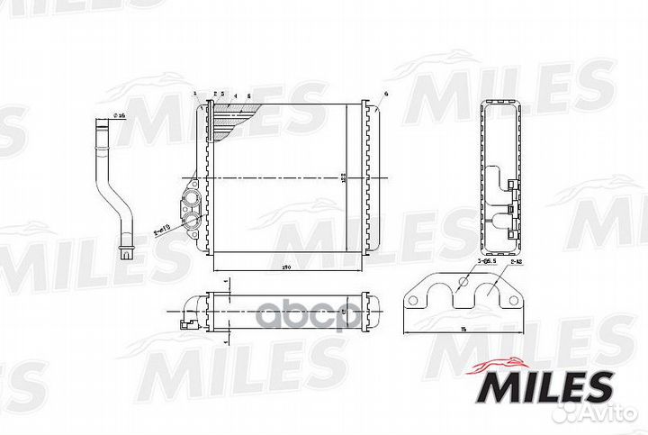 Радиатор отопителя volvo 400/460/480 1.6-2.0/1