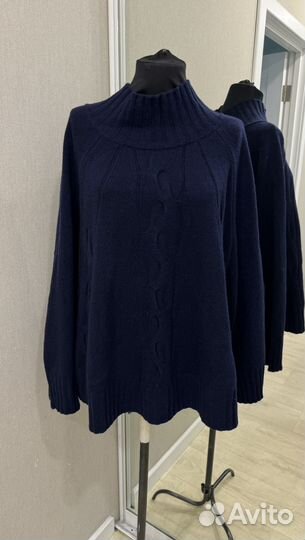 Свитер пончо United colors шерсть оверсайз