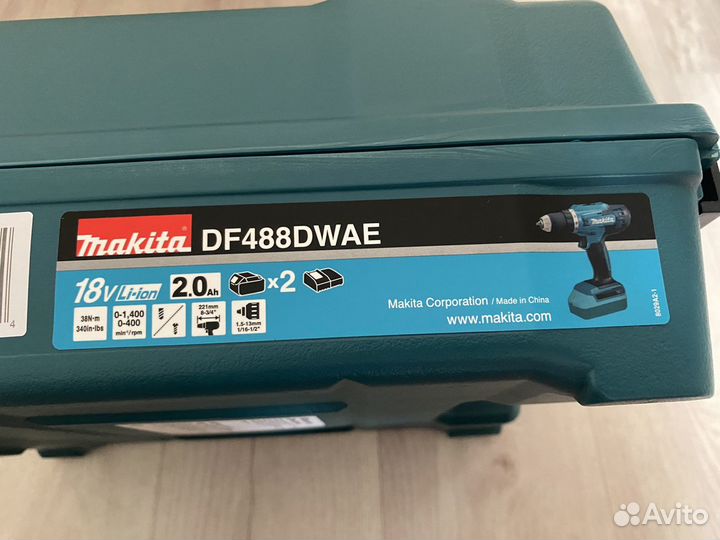 Шуруповерт Makita (Макита) df488dwae 18v 2x2Ач