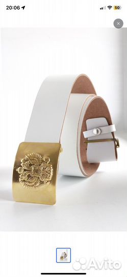 Ремень белый парадный дмб